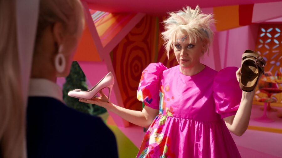 Kate McKinnon as Weird Barbie could be your next Halloween costume. (Courtesy of Warner Bros. Pictu...