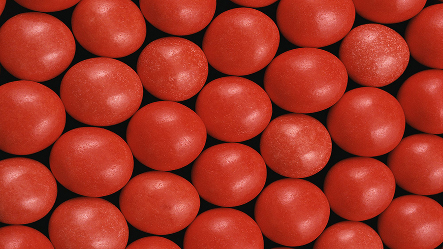 Red dye No. 3 is used in many candies...