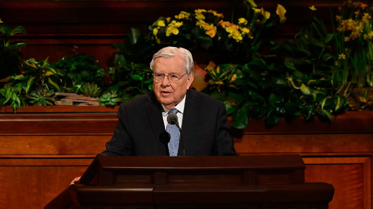 President M. Russell Ballard, who was acting president of the Quorum of the Twelve Apostles of The ...