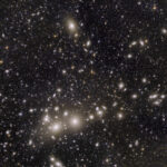 This image provided by the European Space Agency shows Euclid’s view of 1000 galaxies belonging to the Perseus Cluster. The European Space Agency released Euclid’s first photos Tuesday, Nov. 7, 2023 four months after the spacecraft was launched from Florida to study the dark universe, invisible yet everywhere. Euclid will observe billions of galaxies, creating the largest 3D map ever made of the cosmos, in order to better understand the dark energy and matter that make up 95 percent of the universe. (European Space Agency via AP)