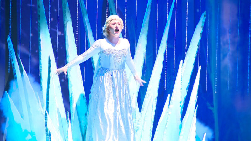 Ellie Sabin, a Skyridge High School Student, playing Elsa in the school's production of 'Frozen the...