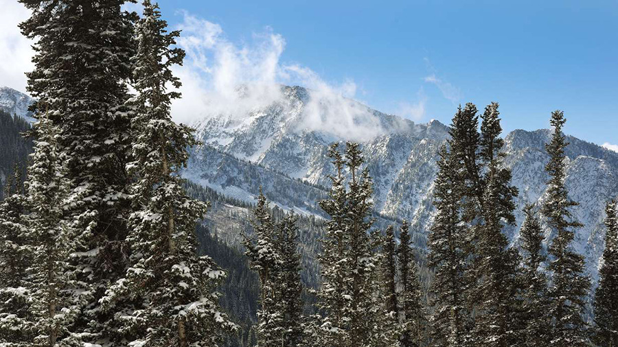 Snow over Little Cottonwood Canyon...