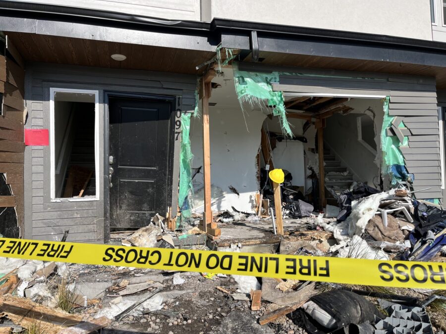 A truck crashed into an apartment building in Pleasant Grove Monday. (KSL TV)...