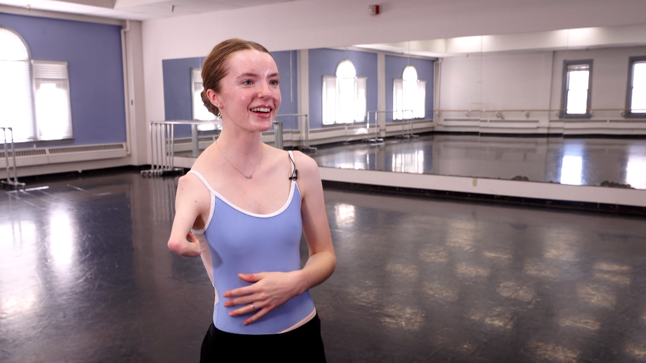Olivia Book, a dancer at Ballet West, who has a limb difference. (KSL TV)...