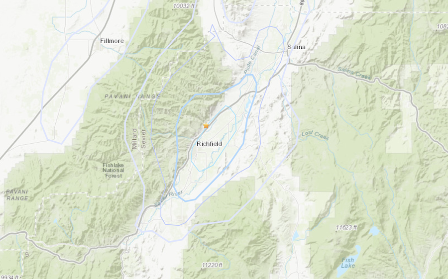 A magnitude 3.2 earthquake shook Richfield Thursday morning. (USGS)...
