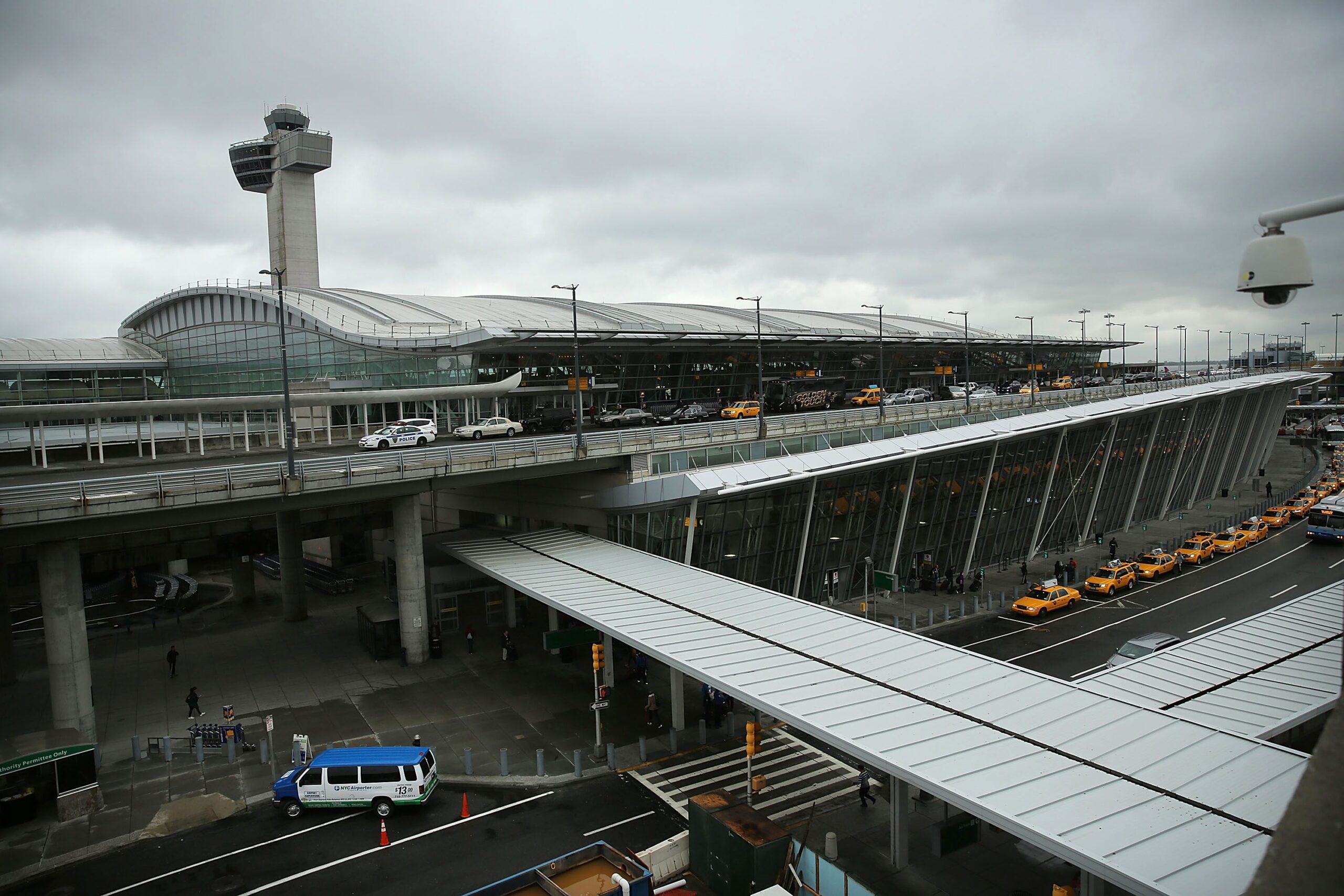 The plane was forced to return to New York's John F. Kennedy Airport. (Spencer Platt/Getty Images)...