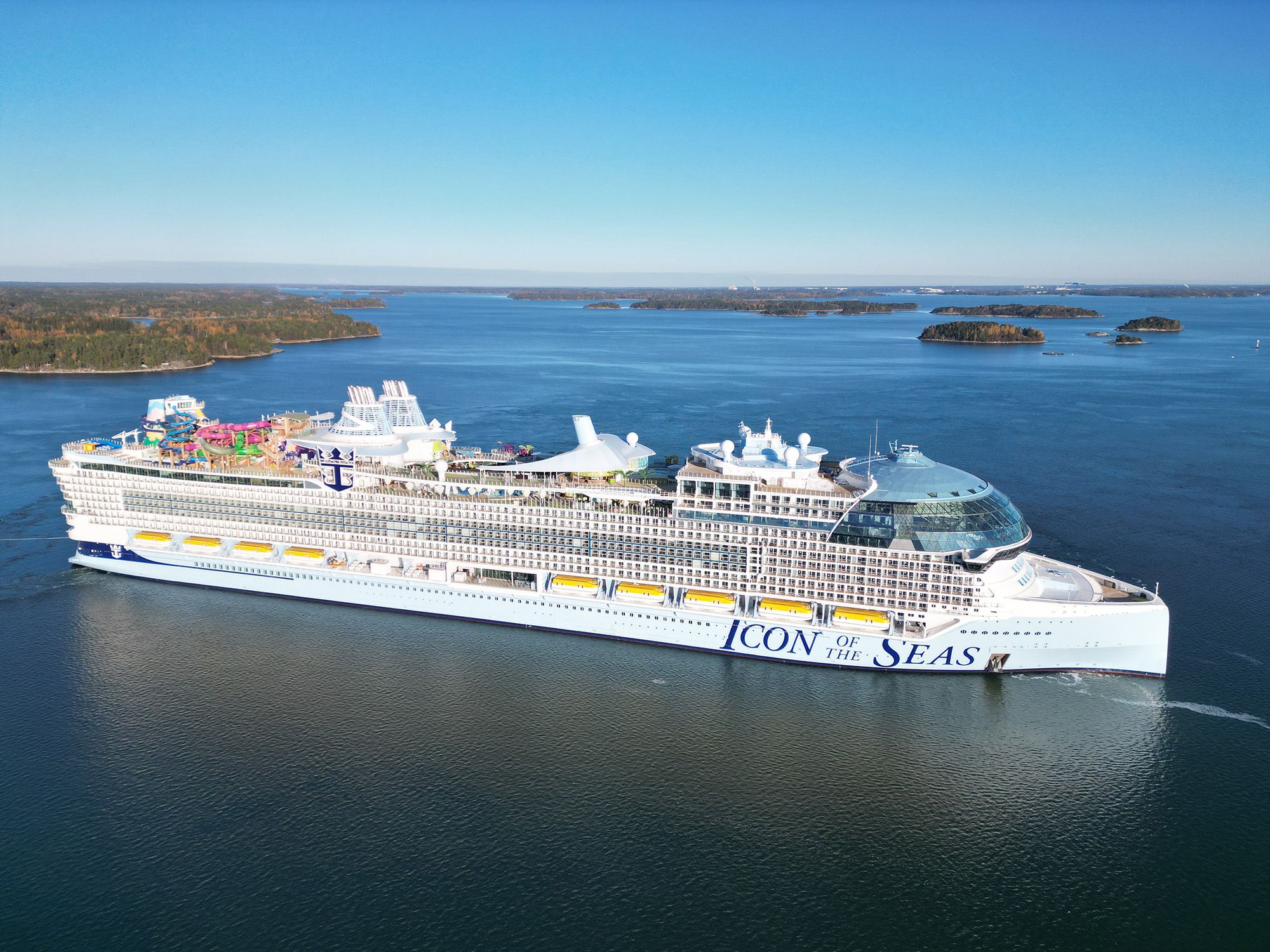 The Icon of the Seas has been handed over to Royal Caribbean at Turku in Finland. (Royal Caribbean)...