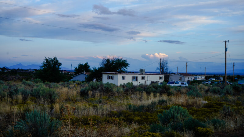Westwater community of 29 homes at dusk. (Erin Cox, KSL TV)