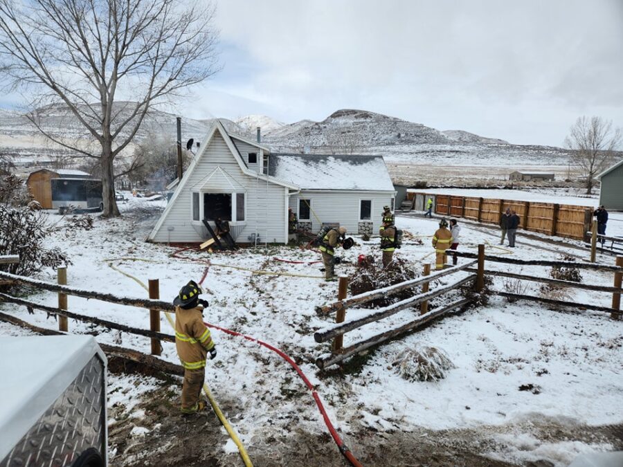 A house fire in Box Elder County Friday left a family displaced. (Tremonton Fire Department)...