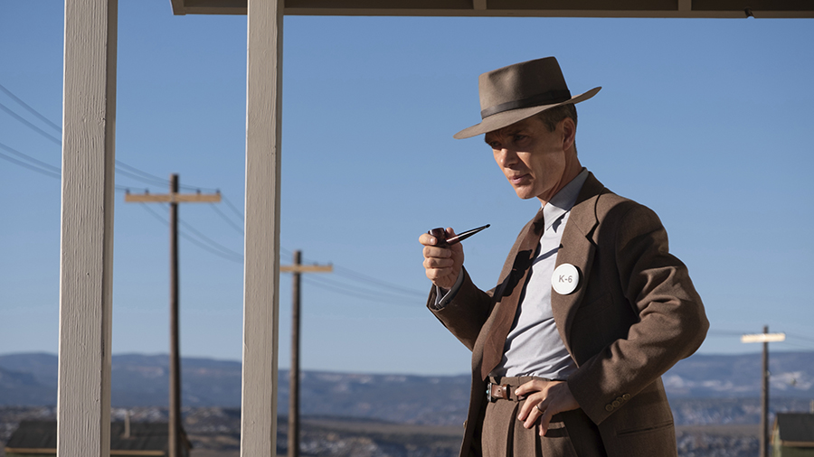 This image released by Universal Pictures shows Cillian Murphy in a scene from "Oppenheimer." (Univ...