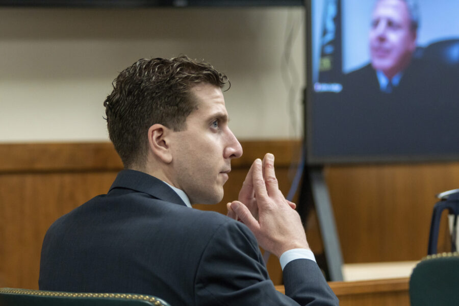 FILE - Bryan Kohberger listens to arguments during a hearing, Oct. 26, 2023, in Moscow, Idaho. Late...