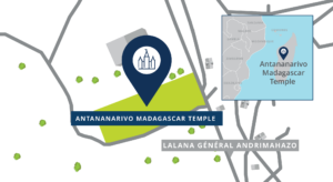 Mapa del sitio del templo de Antananarivo Madagascar. 