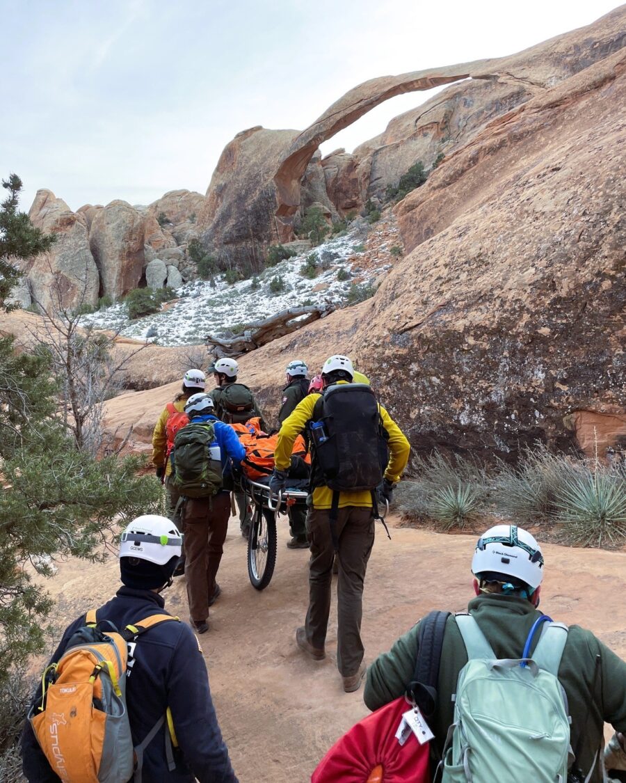 A 26-year-old woman suffered a lower leg injury in a hiking accident Sunday at Arches National Park...