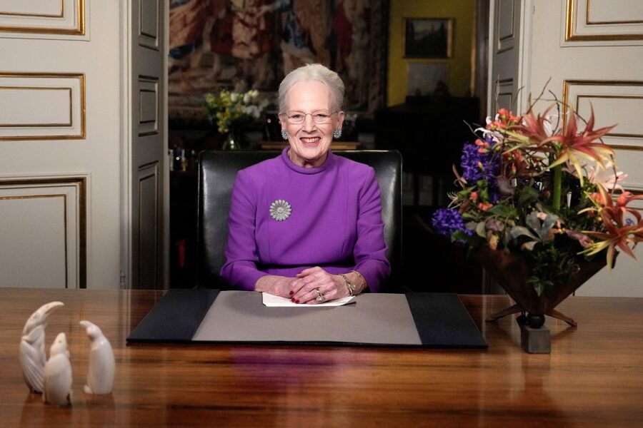 Queen Margrethe II gives a New Year's speech and announces her abdication from Christian IX's Palac...