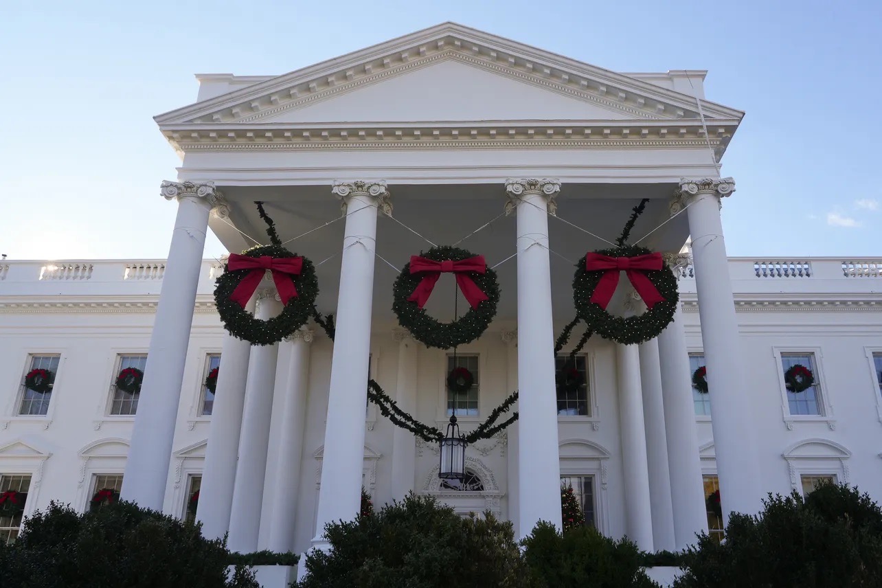 White House Christmas decorations 2023 (Farah Sanders)...