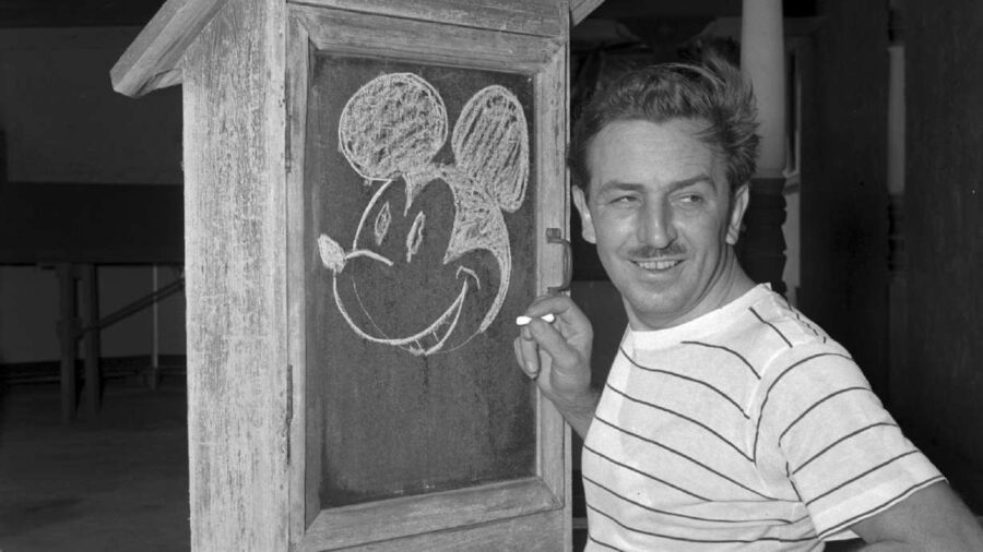 Walt Disney, creator of Mickey Mouse, poses for a photo at the Pancoast Hotel in Miami, Florida on ...