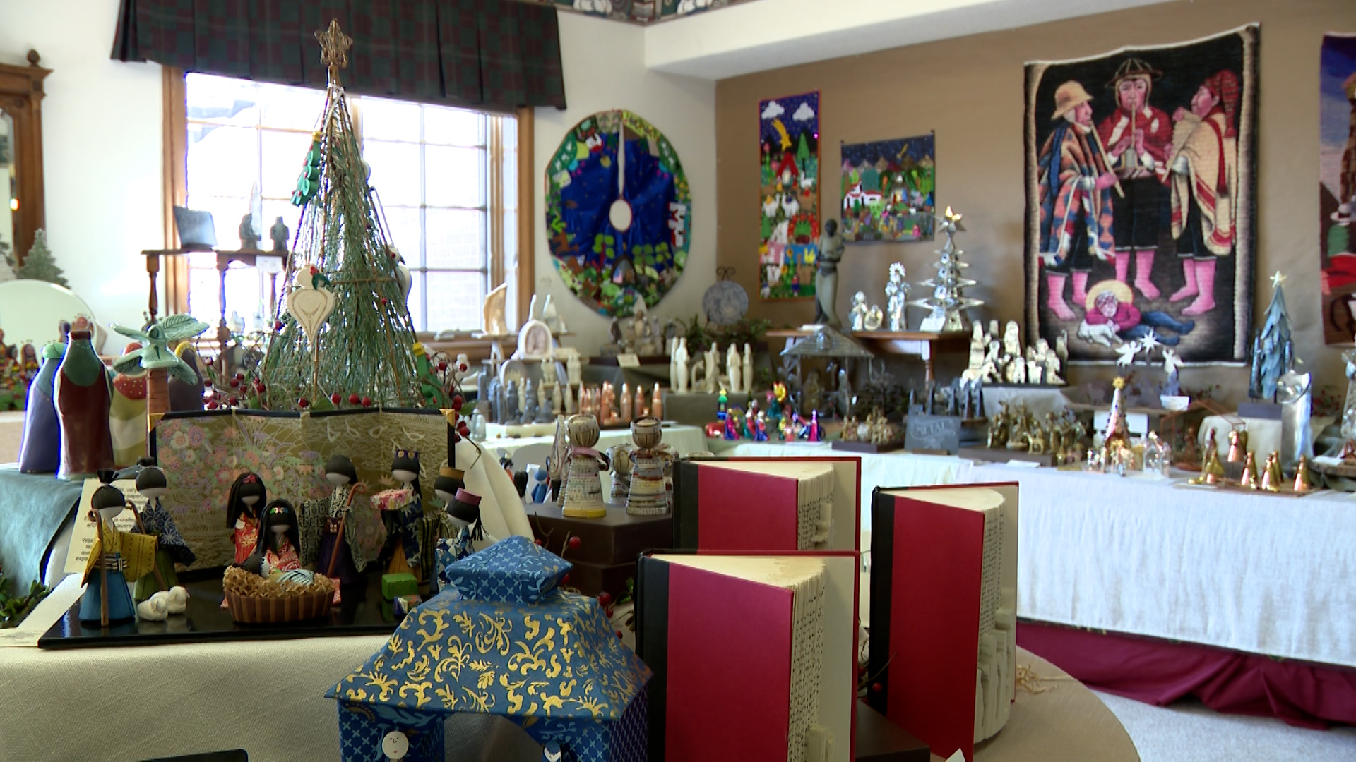 The Zenger's home filled with nativity scenes. (KSL TV, Aubrey Shafer)...
