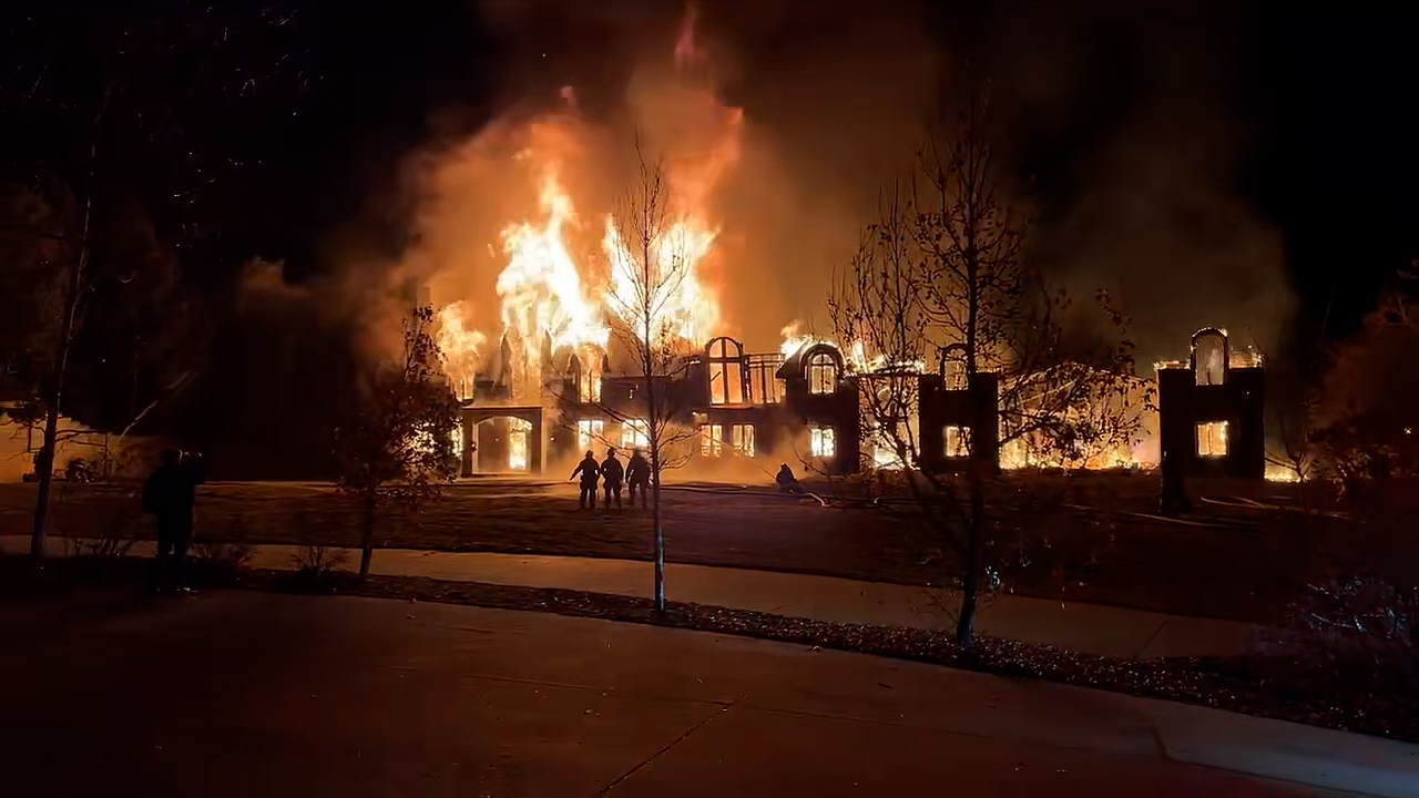 The house fire on 450 E 1450 N (Courtesy: Tauni Merrill)...