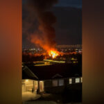 The house fire on 450 E 1450 N (Courtesy: Tauni Merrell)