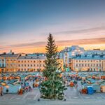 Tuomaan Markkinat -- the oldest outdoor Christmas market in the Finnish capital. Mandatory Credit:	Ryhor Bruyeu/Alamy Stock Photo