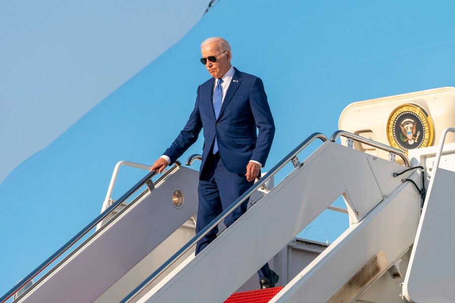 President Joe Biden, here on June 1, sets off on a fundraising sprint Tuesday as he looks to tap in...