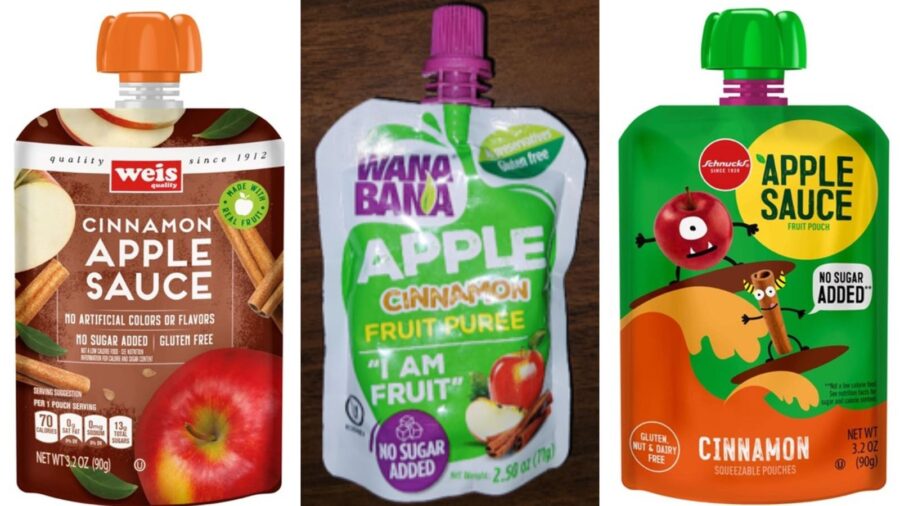 Cinnamon applesauce pouches from Weis, WanaBanana and Schnucks have been recalled due to lead conta...