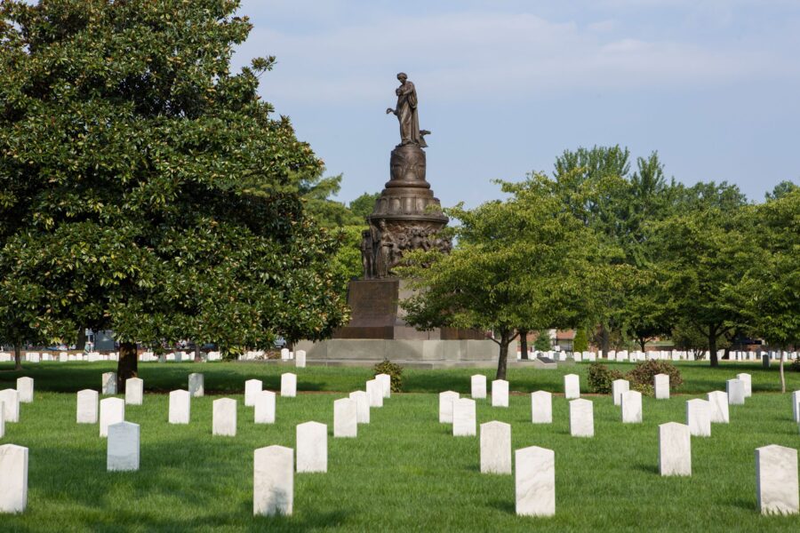 The Confederate Memorial at Arlington National Cemetery is set to be removed this week. (Calla Kess...