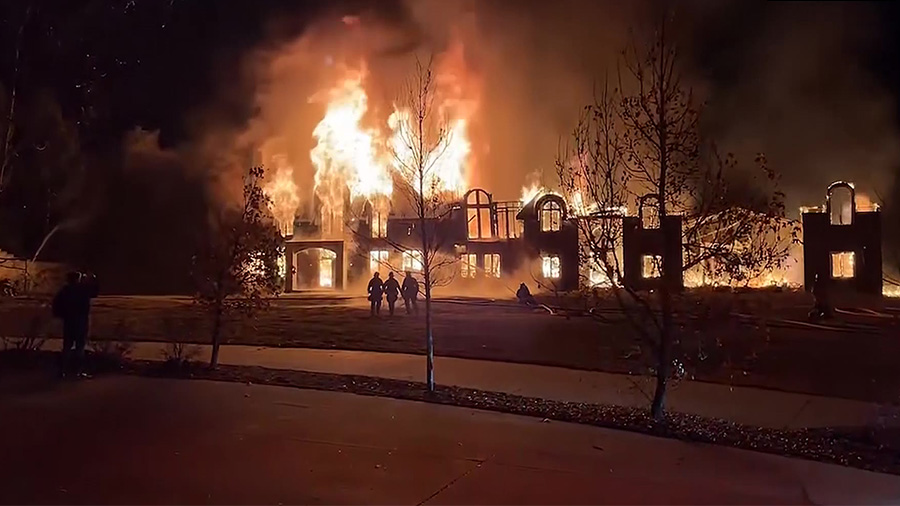 A massive house fire in Orem, Utah is under investigation for the cause of the fire, which firefigh...