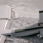 A small plane made an emergency landing at Utah's Pineview Reservoir on Friday, Jan. 26, 2024. (Chopper 5, KSL TV)