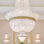 Chandelier in a sealing room in the Red Cliffs Utah Temple (2024 by Intellectual Reserve, Inc. All rights reserved.)