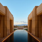 The reflecting pool in front of the Red Cliffs Utah Temple. (2024 by Intellectual Reserve, Inc. All rights reserved.)