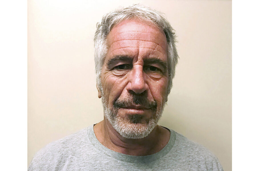 FILE - This photo provided by the New York State Sex Offender Registry shows Jeffrey Epstein, March...