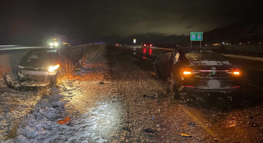 The Utah Department of Public Safety says one person died in a three-vehicle crash Friday night. (U...