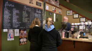 Customers ordering at For Pete's Sake Cafe.