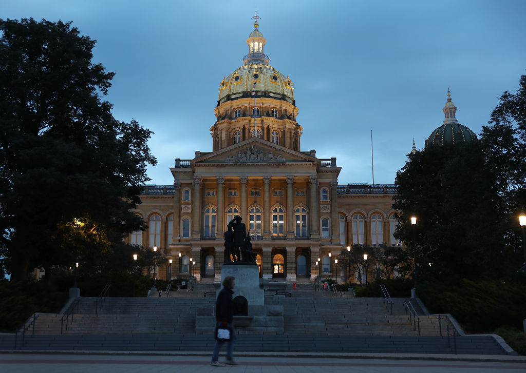 FILE: The Iowa Capitol is seen on Oct. 9, 2019 in Des Moines, Iowa. (Photo by Joe Raedle/Getty Imag...
