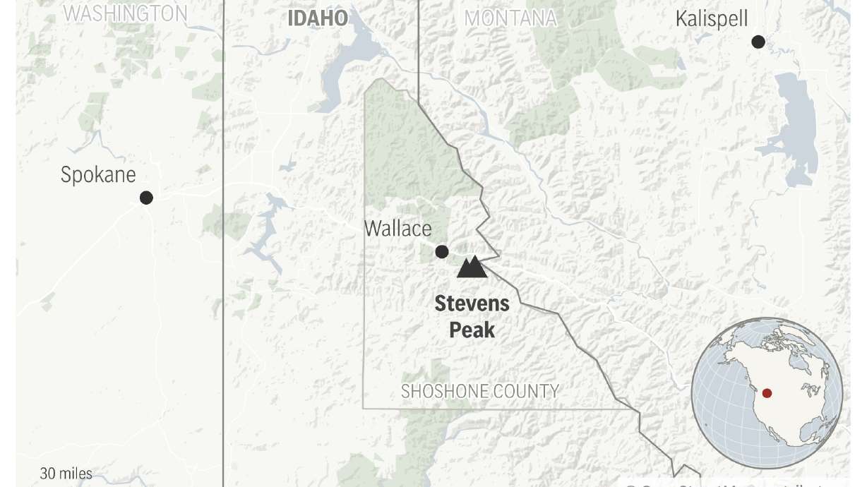 An avalanche has swept down a mountainside in Idaho's panhandle....