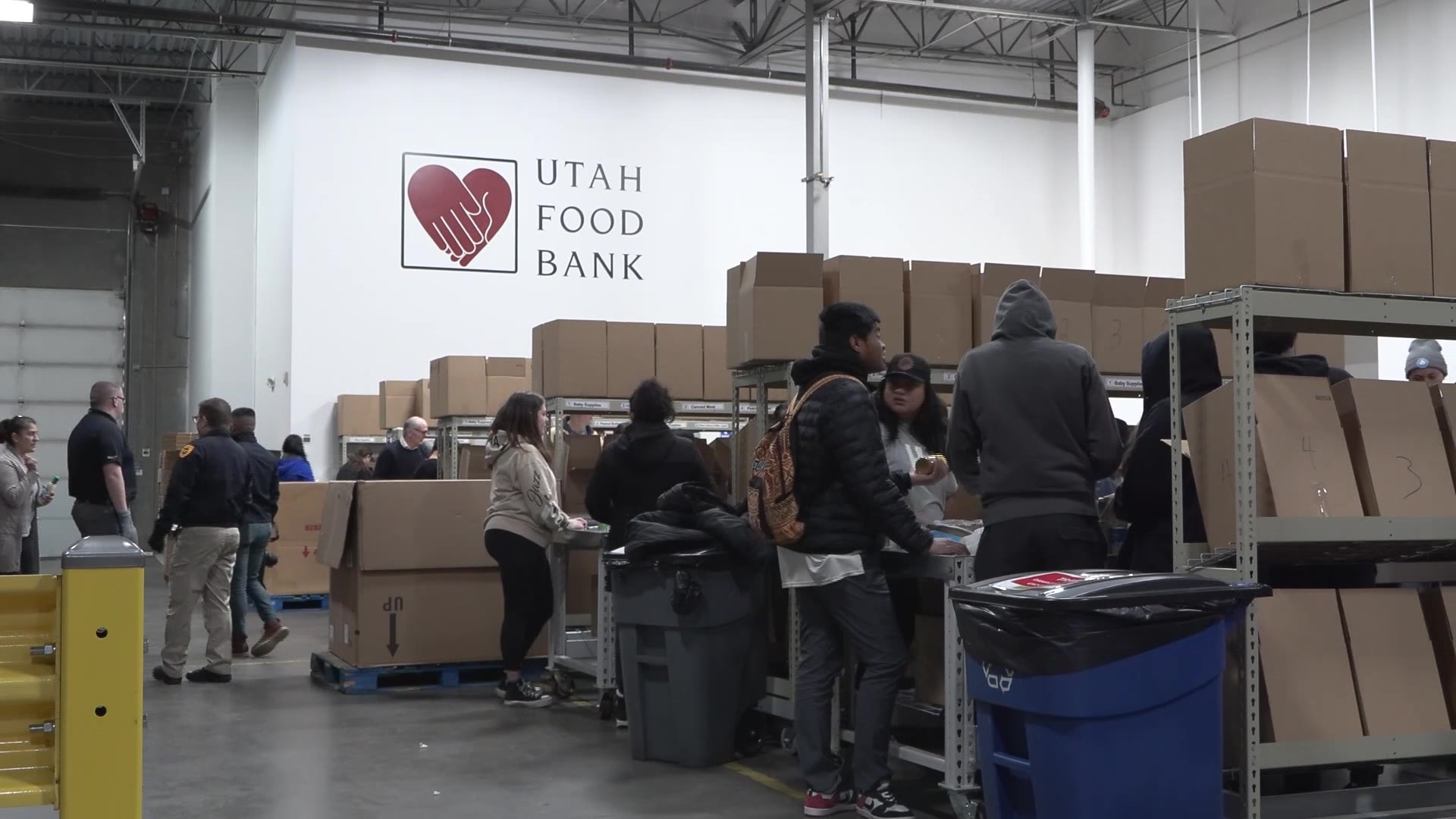 The Utah Food Bank with volunteers on MLK Day....