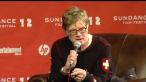 Redford speaking about the festival being for the filmmakers in a panel in 2012. 
