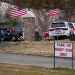 Police at Memorial Redwood Mortuary & Cemetery, which is next to Aspen Landing. (KSL TV)