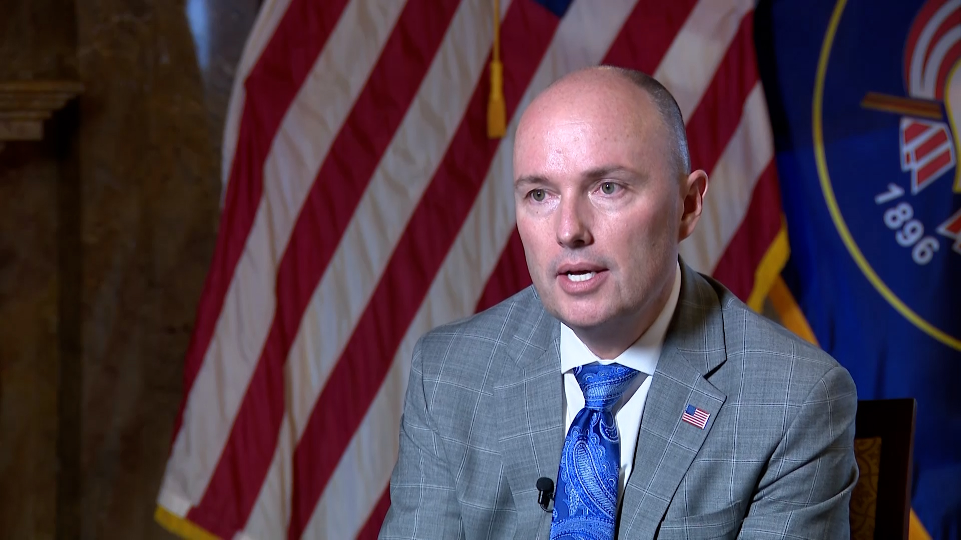 Utah Gov. Spencer Cox speaking to KSL TV about the upcoming 2024 session...