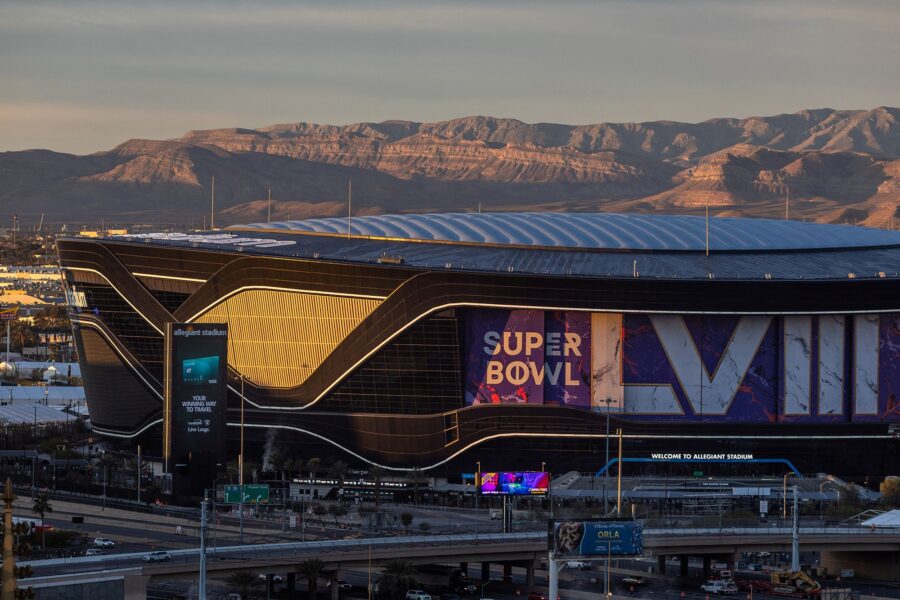 This year's Super Bowl takes place at Allegiant Stadium in Las Vegas, Nevada.
Mandatory Credit:	Car...