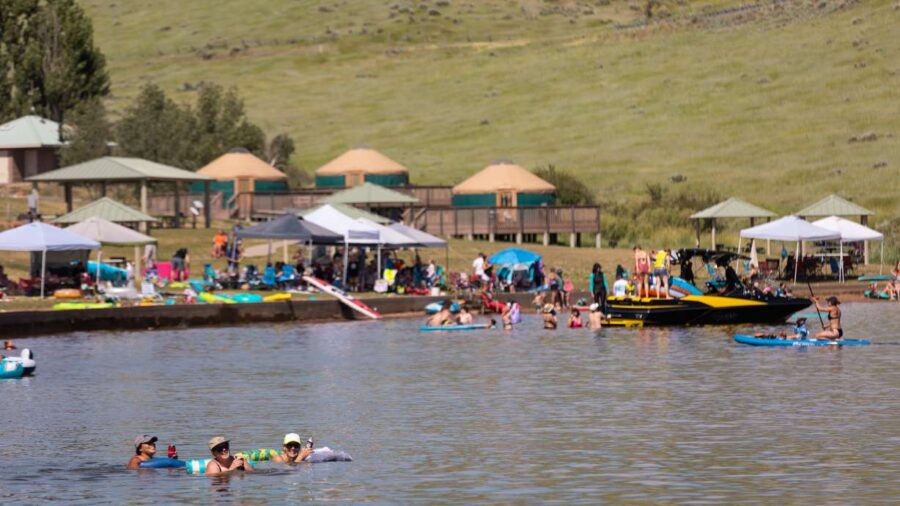People enjoy being in the water on a hot day at East Canyon State Park in Morgan on July 17, 2023. ...