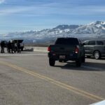 Emergency crews respond to the scene of a crash on the I-80 overpass at 7200 West in Salt Lake City. (Greg Anderson, KSL TV)