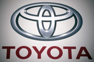 FILE - The Toyota Motor Corp. logo is seen, May 11, 2022, at a dealer in Tokyo. In a statement issu...