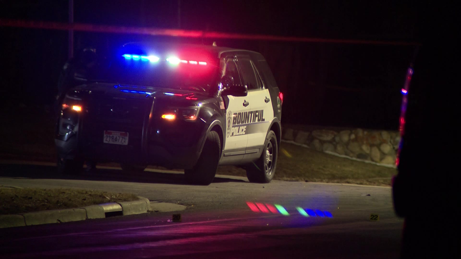 Police respond to a deadly shooting in Bountiful. (John Wilson, KSL TV)...