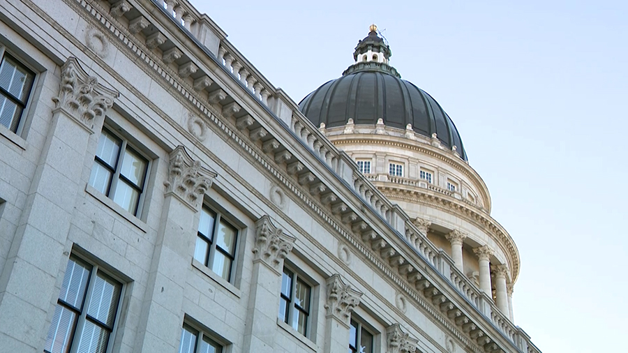 dome and side of the Utah Capitol...