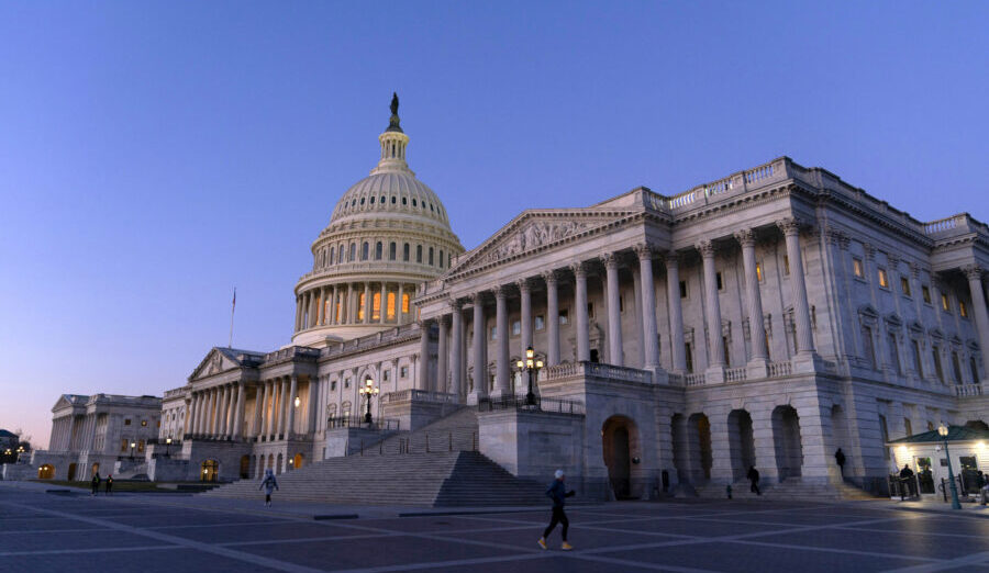 U.S. Capitol at twilight...