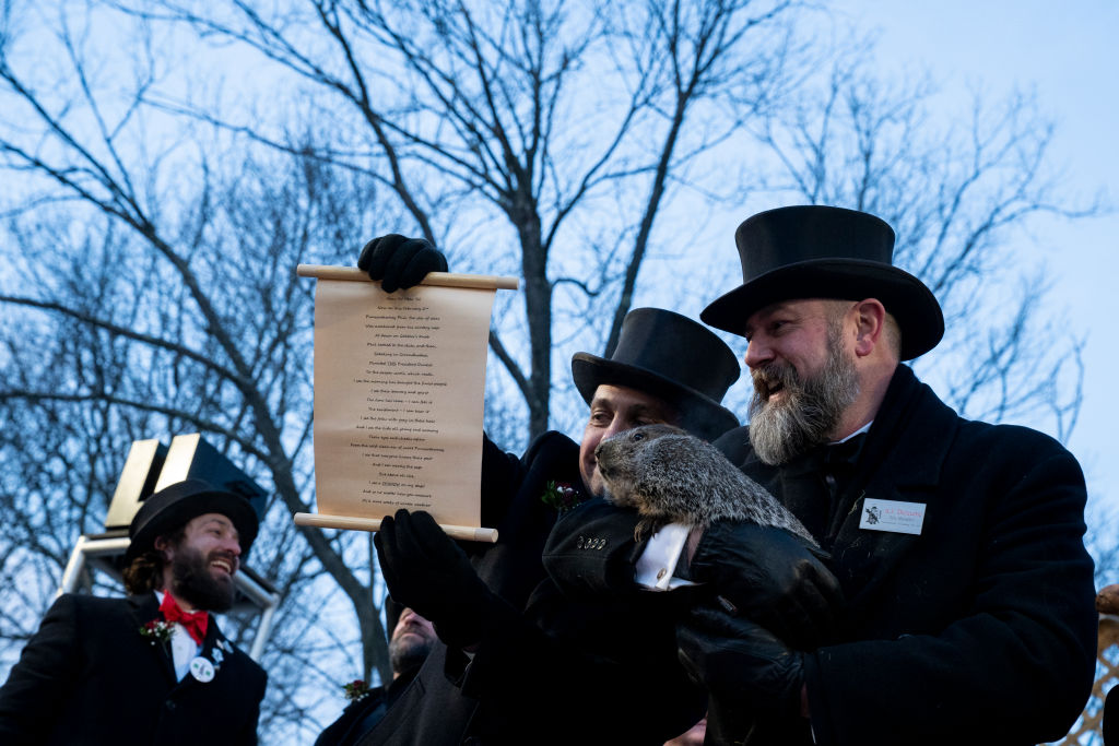 Punxsutawney Phil Predicts An Early Spring At Groundhog Day Festivities