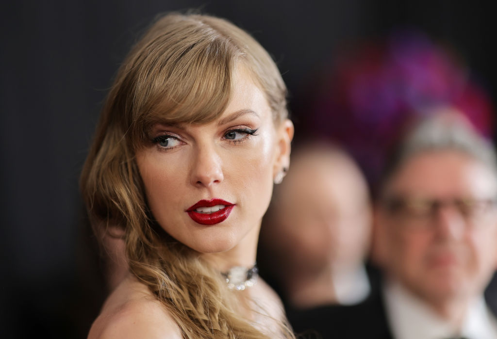 Taylor Swift attends the 66th GRAMMY Awards at Crypto.com Arena on February 04, 2024 in Los Angeles...