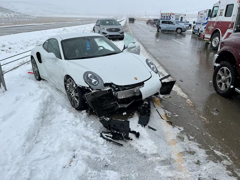 The Utah Highway Patrol says two people were sent to the hospital with non-life-threatening injurie...